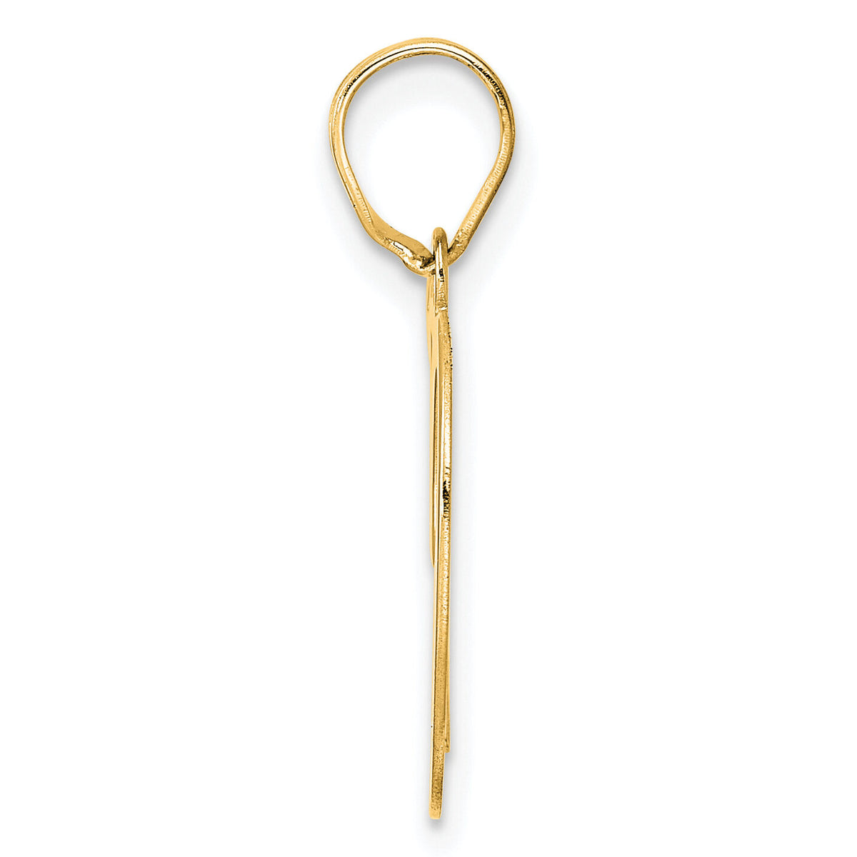 14k Polished Number 19 Pendant-APN19