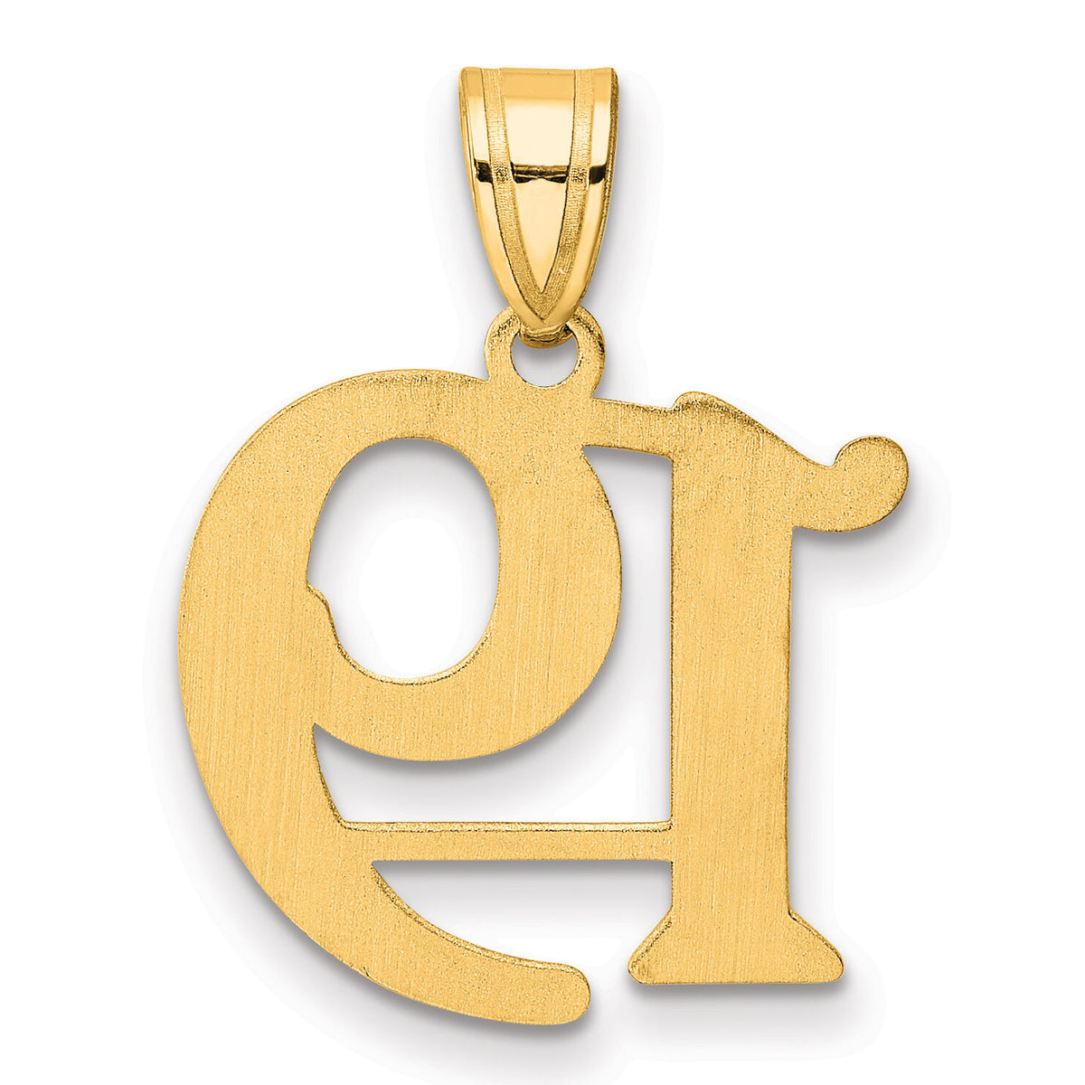 14k Polished Number 19 Pendant-APN19
