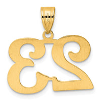 14k Polished Number 23 Pendant-APN23