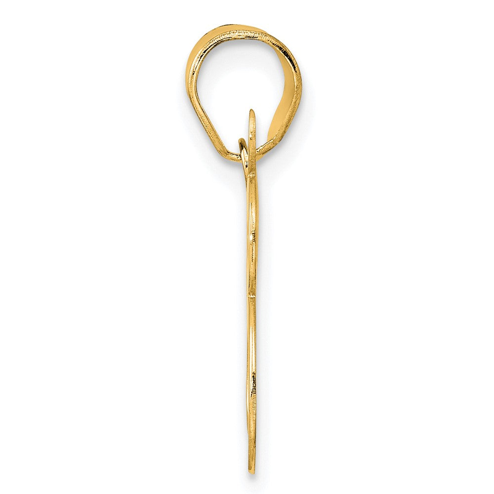 14k Polished Number 28 Pendant-APN28