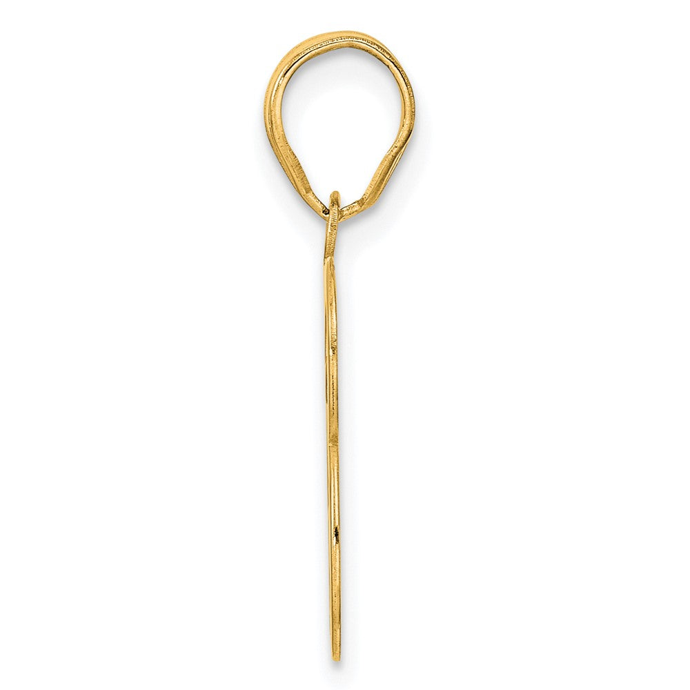 14k Polished Number 33 Pendant-APN33