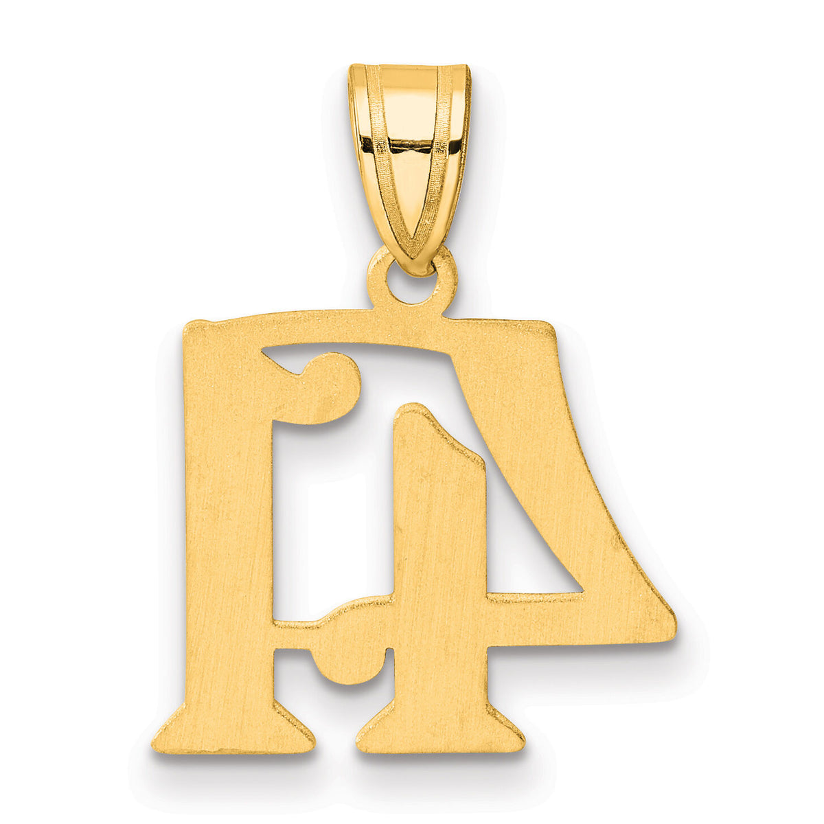 14k Polished Number 41 Pendant-APN41
