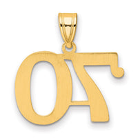 14k Polished Number 70 Pendant-APN70