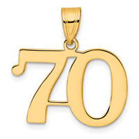 14k Polished Number 70 Pendant-APN70