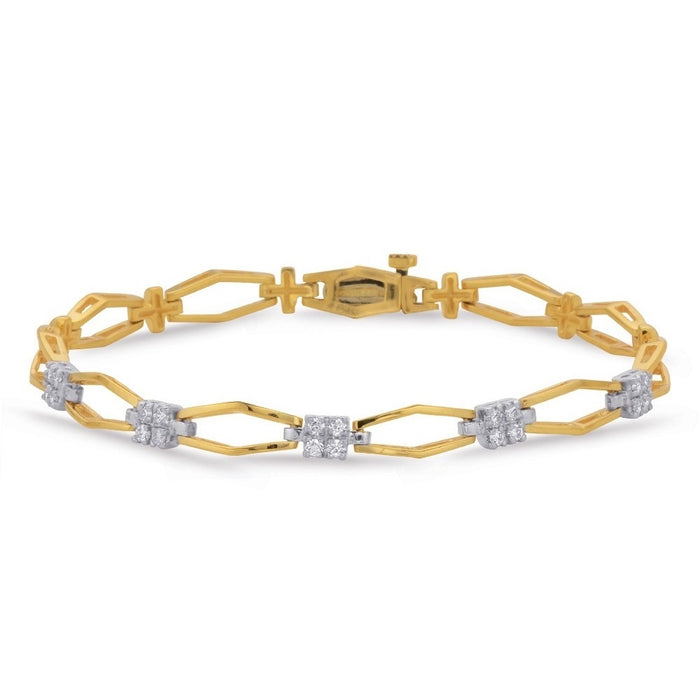Yellow & White Gold Diamond Bracelet