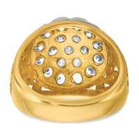 10k Two-tone IBGoodman Men's Polished 2ctw Dia Kentucky Cluster Ring-B01539A
