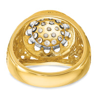 14k Two-Tone 1 ct Lab Grown Diamond VS/SI+ G+ Complete Men's Cluster Ring-B01539B