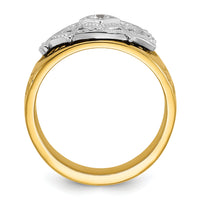 10ktt IBGoodman Men's Enameled & Diamond Blue Lodge Masonic Ring-B01945