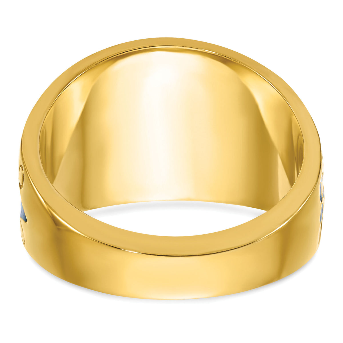 10ktt IBGoodman Men's Enameled & Diamond Blue Lodge Masonic Ring-B01945