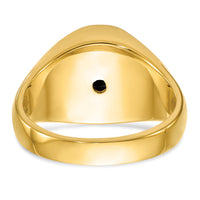 10k IBGoodman Men's Grooved Onyx Blue Lodge Master Masonic Ring-B02048