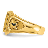 10k IBGoodman Men's Textured w/ Enamel Knights Templar Masonic Ring-B02194