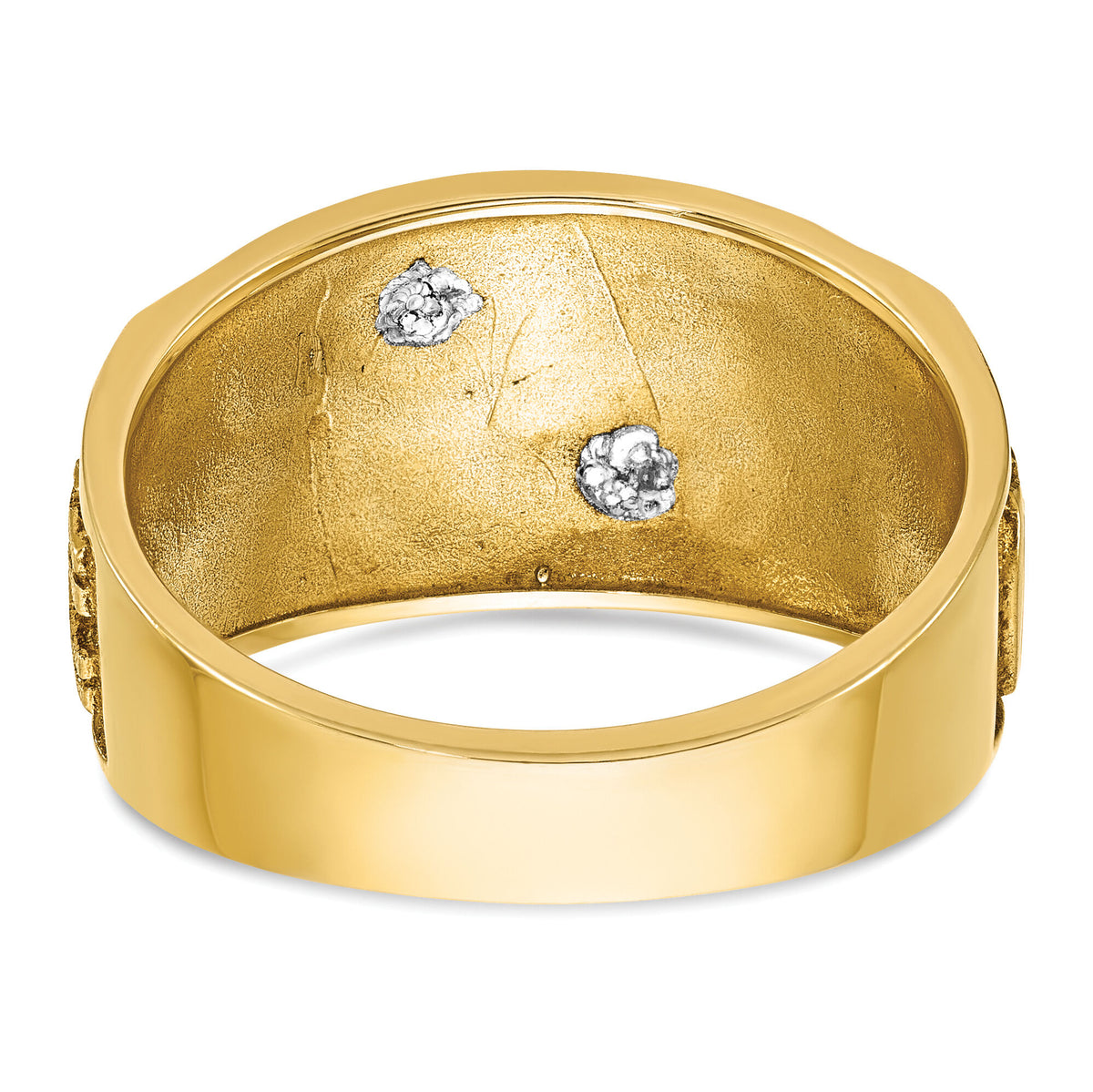 10ktt IBGoodman Men's Textured & Enameled Masonic Shriner's Ring-B02420