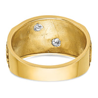 10ktt IBGoodman Men's Textured & Enameled Masonic Shriner's Ring-B02420
