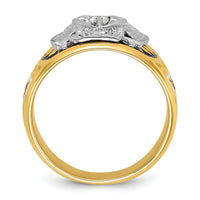 10ktt IBGoodman Men's Textured 32nd Scottish Rite Masonic Ring Mtg-B02444