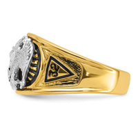 10ktt IBGoodman Men's Enameled 32nd Scottish Rite Masonic Ring Mtg-B02446