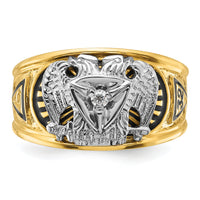 10ktt IBGoodman Men's Enameled 32nd Scottish Rite Masonic Ring Mtg-B02446
