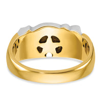 10ktt IBGoodman Men's Enamel and Diamond Masonic Shriner's Ring-B02454