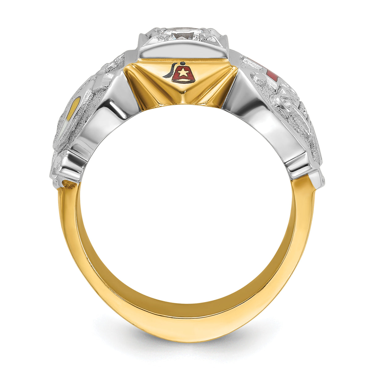 10ktt IBGoodman Men's Knights Templar Masonic Shriner's Ring Mtg-B02461B