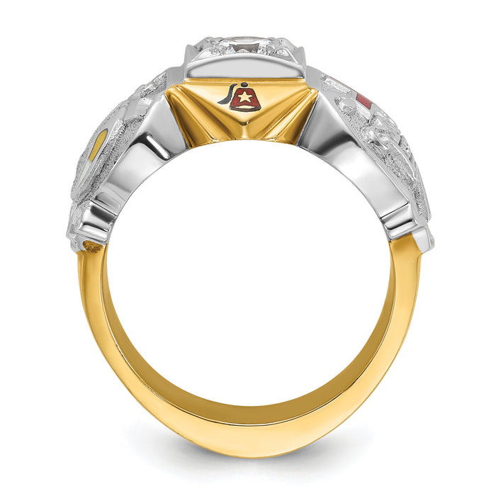 10ktt IBGoodman Men's Knights Templar Masonic Shriner's Ring Mtg-B02461B