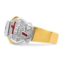 10ktt IBGoodman Men's Knights Templar Masonic Shriner's Ring Mtg-B02461B
