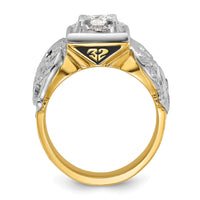 14ktt IBGoodman Men's Enamel & Diamond Eagle Masonic Shriner's Ring-B02488A