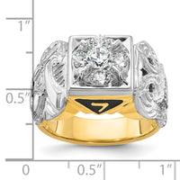 14ktt IBGoodman Men's Enamel & Diamond Eagle Masonic Shriner's Ring-B02488A