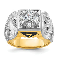 14ktt IBGoodman Men's Enamel & Diamond Eagle Masonic Shriner's Ring-B02488A