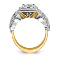14ktt IBGoodman Men's Enamel & Diamond Eagle Masonic Shriner's Ring-B02488D