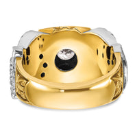 14ktt IBGoodman Men's Enamel & Diamond Eagle Masonic Shriner's Ring-B02488D