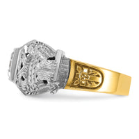 10ktt IBGoodman Men's Textured 32nd Scottish Rite Masonic Ring Mtg-B02547A