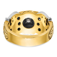 10ktt IBGoodman Men's Textured 32nd Scottish Rite Masonic Ring Mtg-B02547A