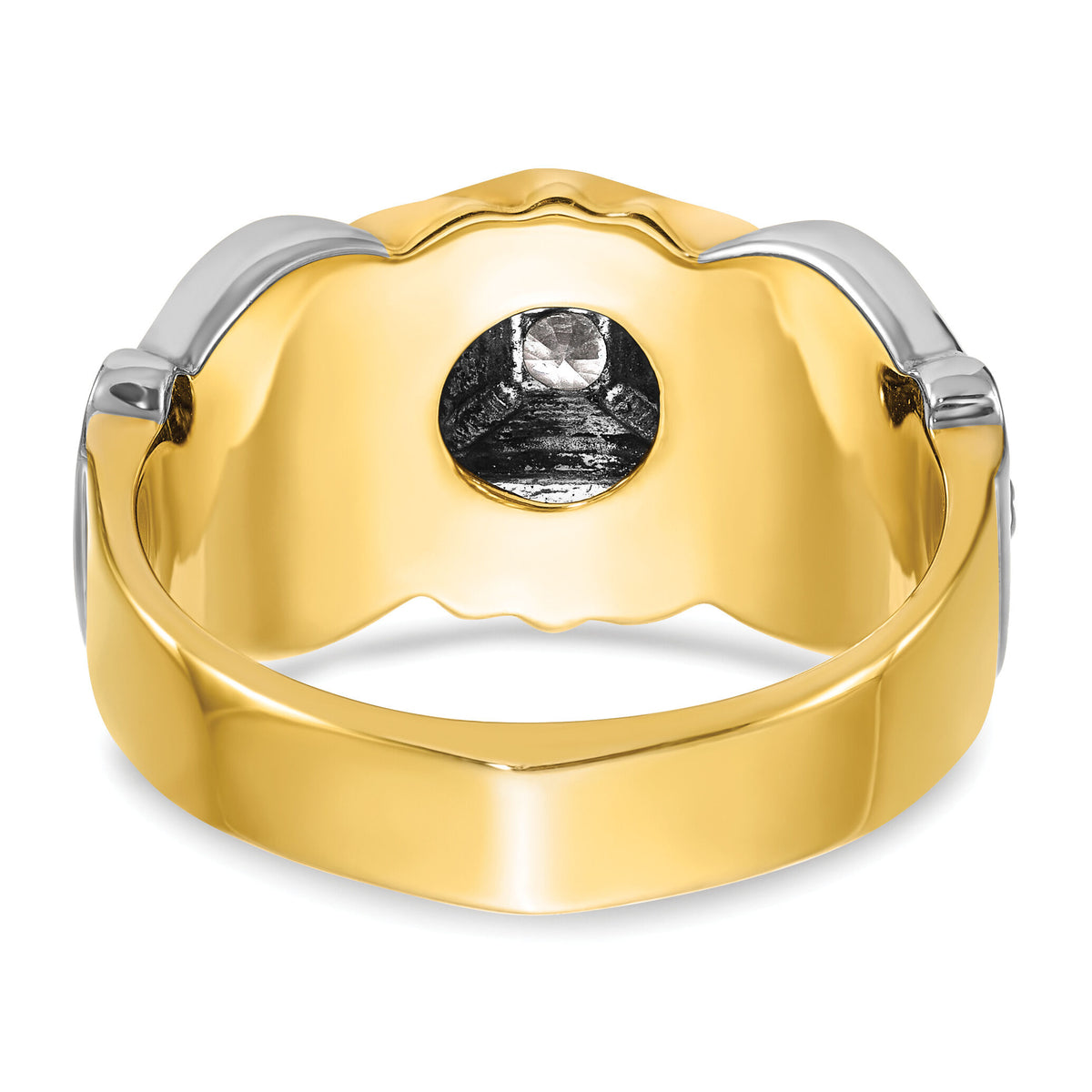14ktt IBGoodman Men's Enameled & Diamond Blue Lodge Masonic Ring-B02547C