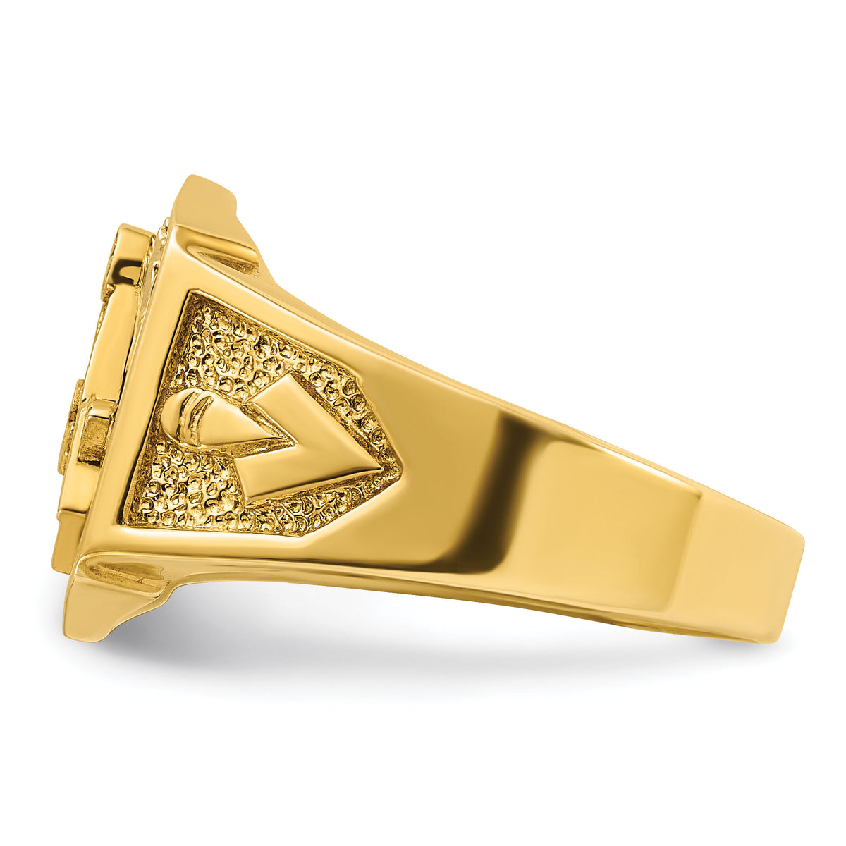 10ktt IBGoodman Men's Textured Blue Lodge Master Masonic Ring-B02549