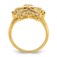 10k IBGoodman Women's Polished Eastern Star Masonic Ring Mounting-B02564
