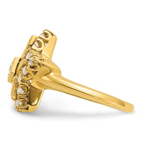 10k IBGoodman Women's Polished Eastern Star Masonic Ring Mounting-B02564