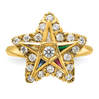 10k IBGoodman Women's Polished Eastern Star Masonic Ring Mounting-B02564