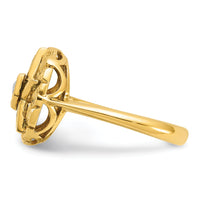 14k IBGoodman Women's Polished & Textured Eastern Star Ring Mtg-B02566