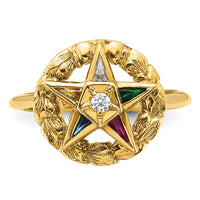 14k IBGoodman Women's Polished & Textured Eastern Star Ring Mtg-B02566