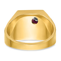 10ktt IBGoodman Men's Textured Blue Lodge Masonic Ring Mounting-B03214