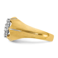 14k Two-Tone 1 ct Lab Grown Diamond VS/SI+ G+ Complete Men's Cluster Ring-B04000