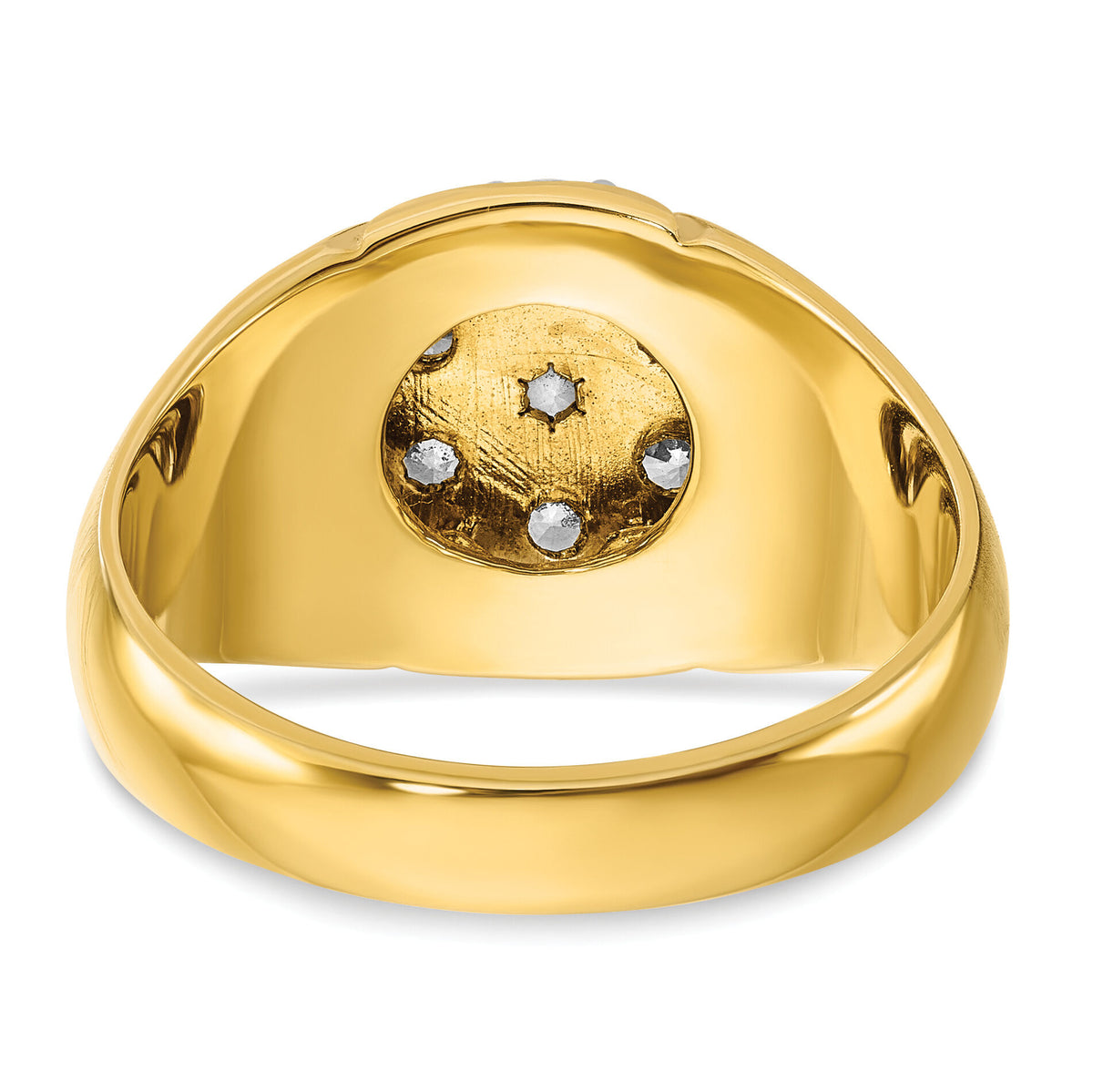 14k Two-Tone 1 ct Lab Grown Diamond VS/SI+ G+ Complete Men's Cluster Ring-B04000