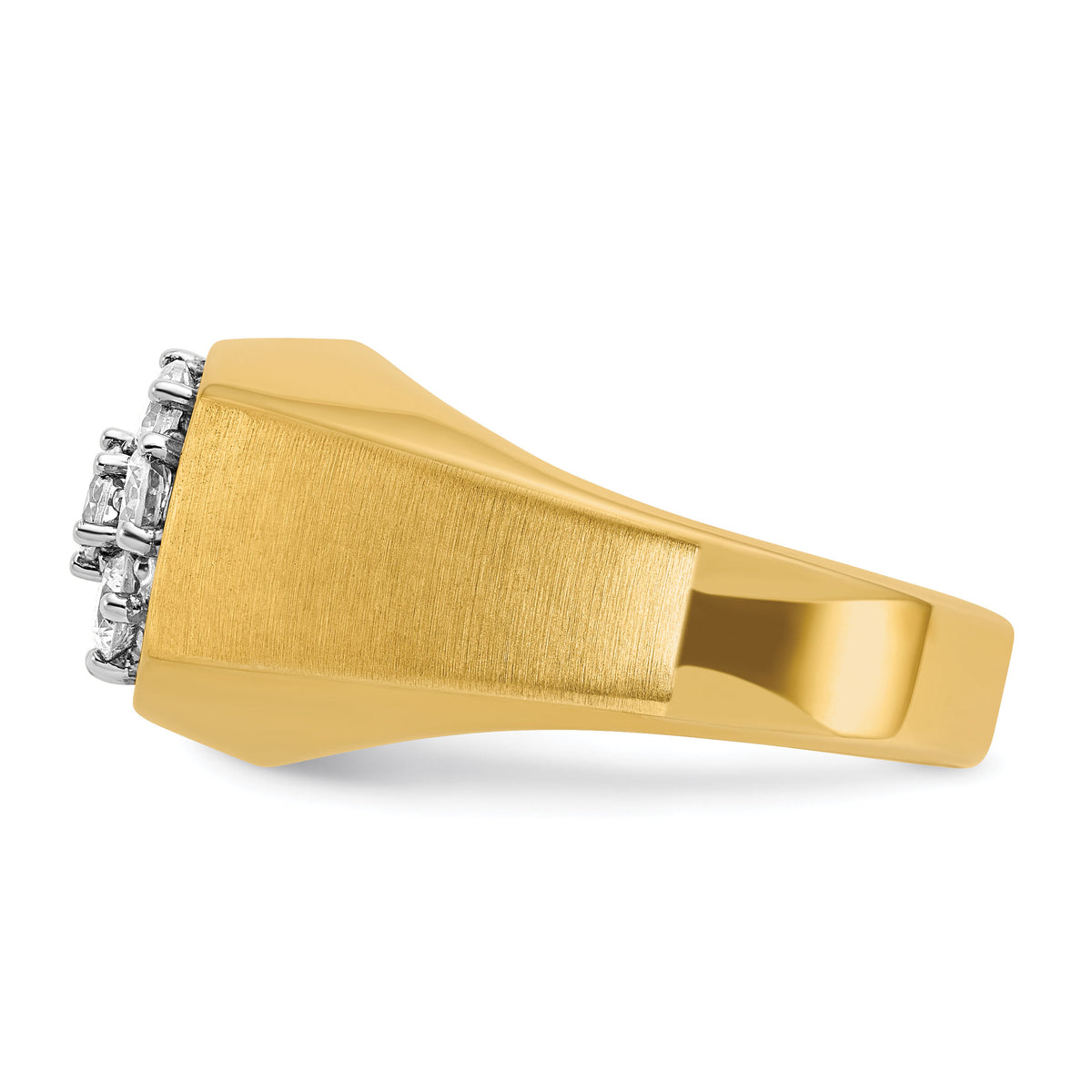 14k Two-Tone 1 ct Lab Grown Diamond VS/SI+ G+ Complete Men's Cluster Ring-B04232