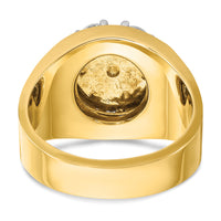 14k Two-Tone 1 1/2 ct Lab Grown Dia VS/SI+ G+ Complete Men's Cluster Ring-B04358