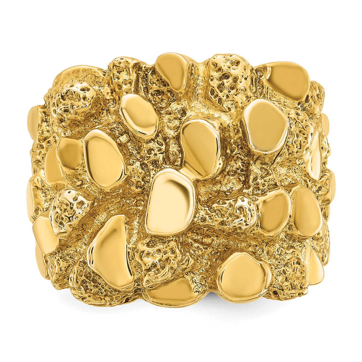 10k IBGoodman Men's Nugget Ring-B05197