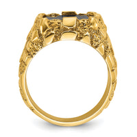 10k IBGoodman Men's Onyx Nugget Ring Mounting-B05245