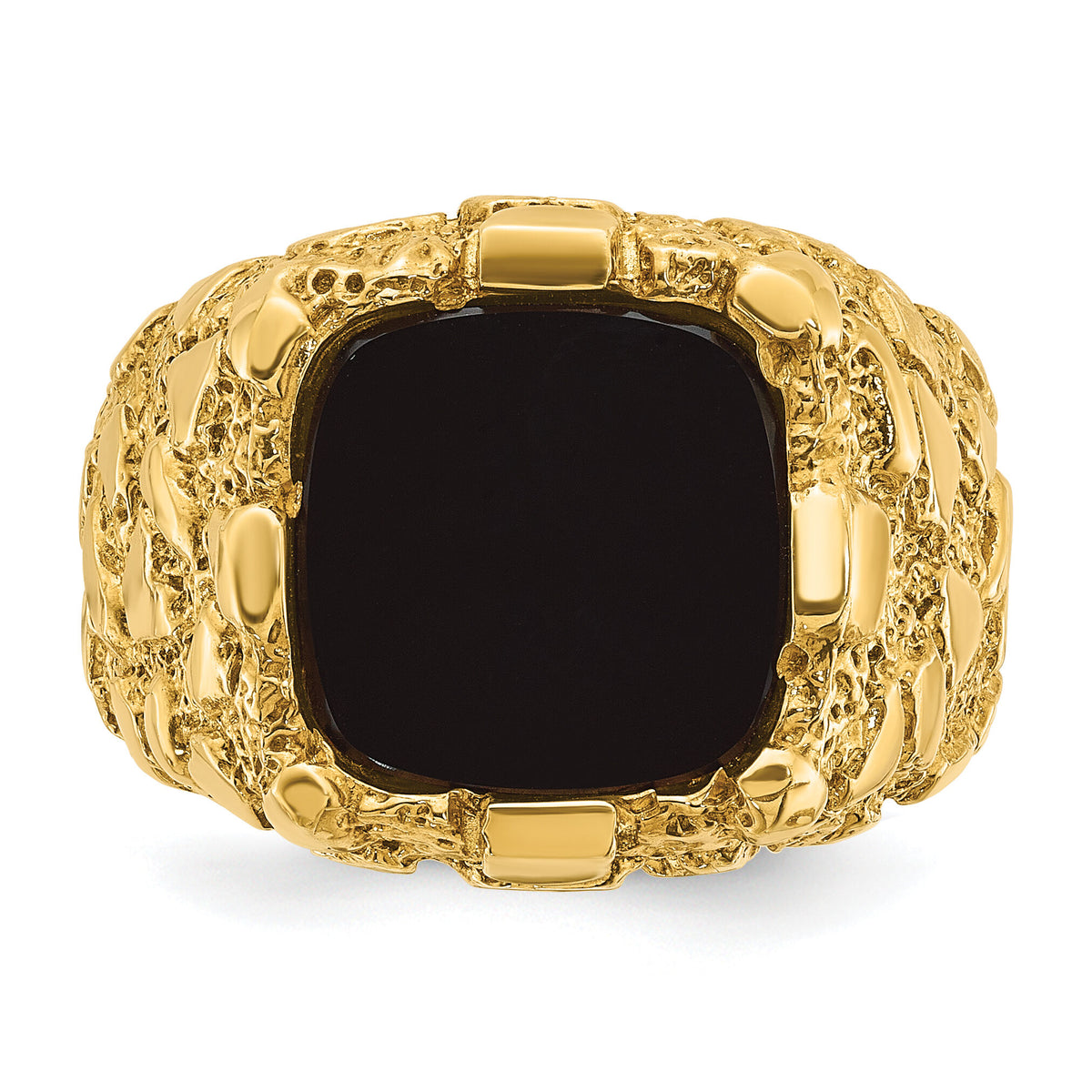 10k IBGoodman Men's Onyx Nugget Ring Mounting-B05245