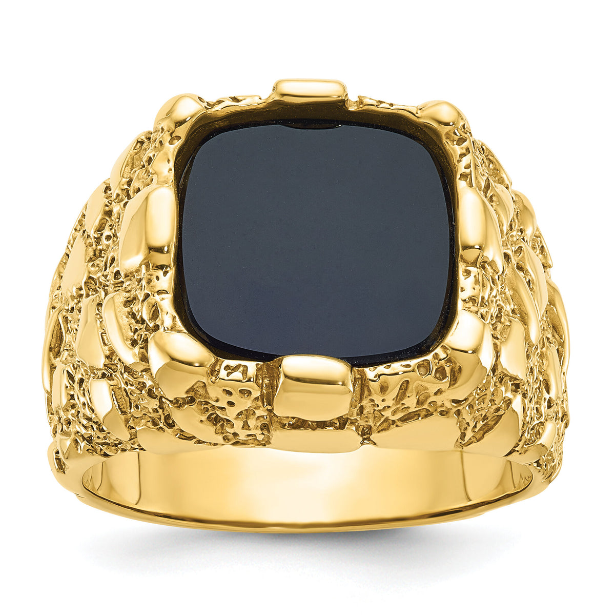 10k IBGoodman Men's Onyx Nugget Ring Mounting-B05245