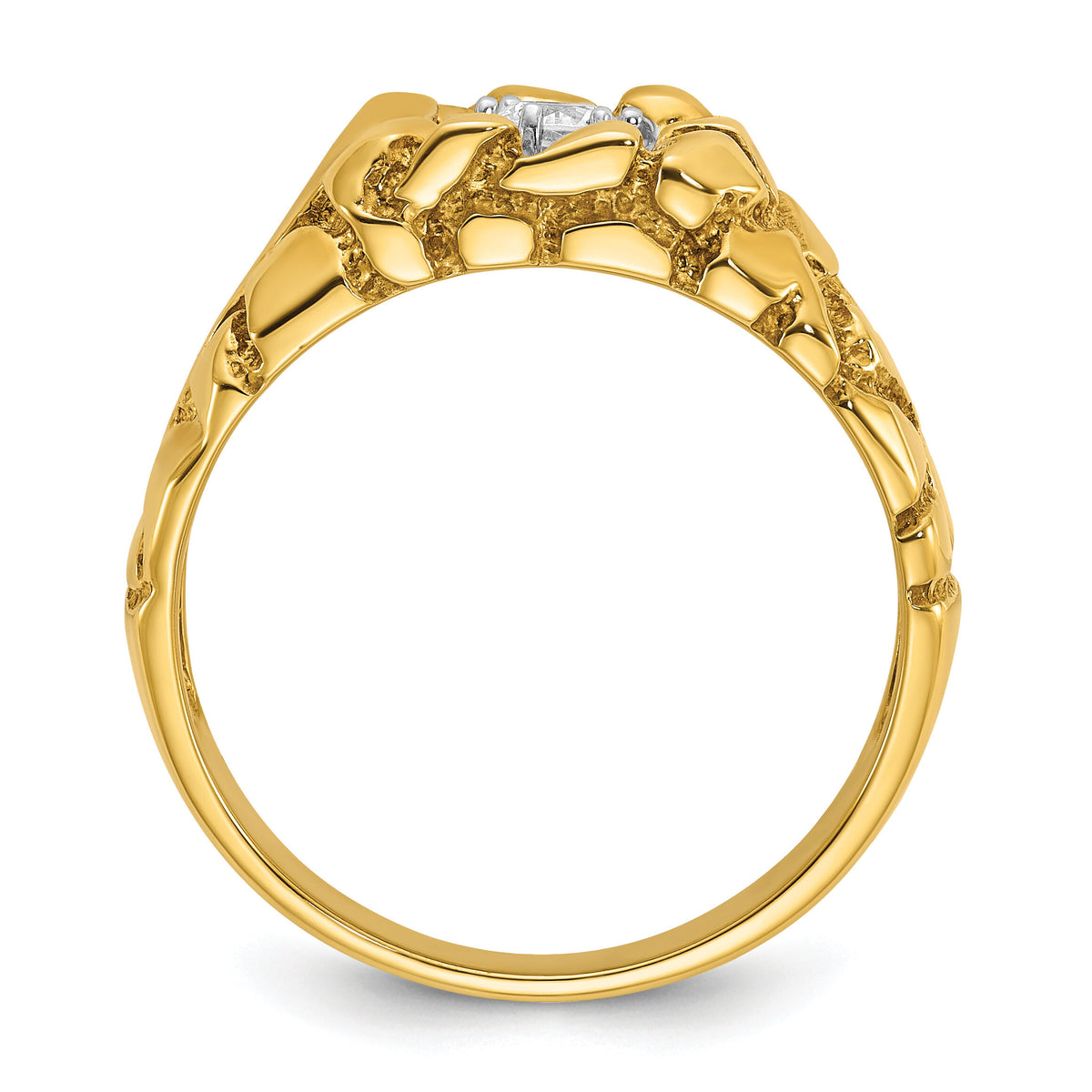14k IBGoodman Men's Diamond Nugget Complete Ring-B05531