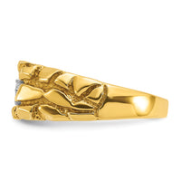 14k IBGoodman Men's Diamond Nugget Complete Ring-B05531