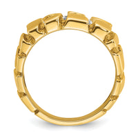 14k IBGoodman Men's Cluster Diamond Nugget Complete Ring-B05677